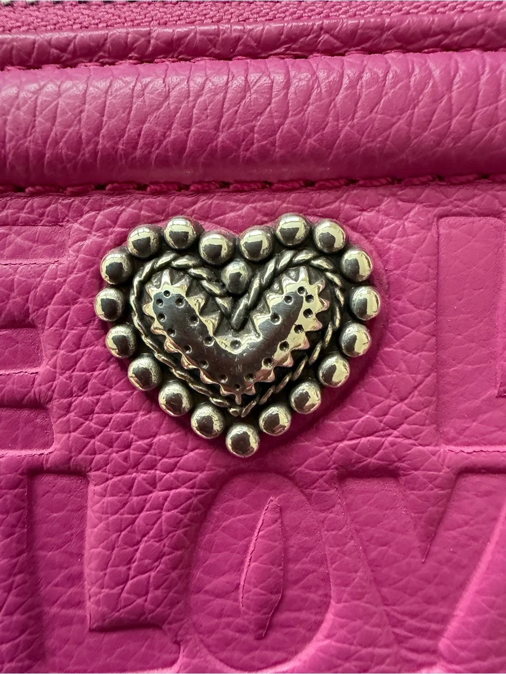Brighton Deeply In Love Medium Pouch in Bubble Gum Pink. STYLE E5533B